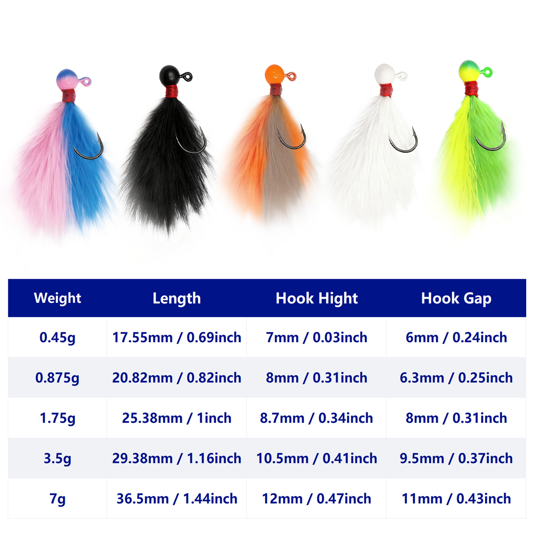 9KM 5pcs Mixed-Color Marabou J - Fishing Hook Assortment ulasan dan harga