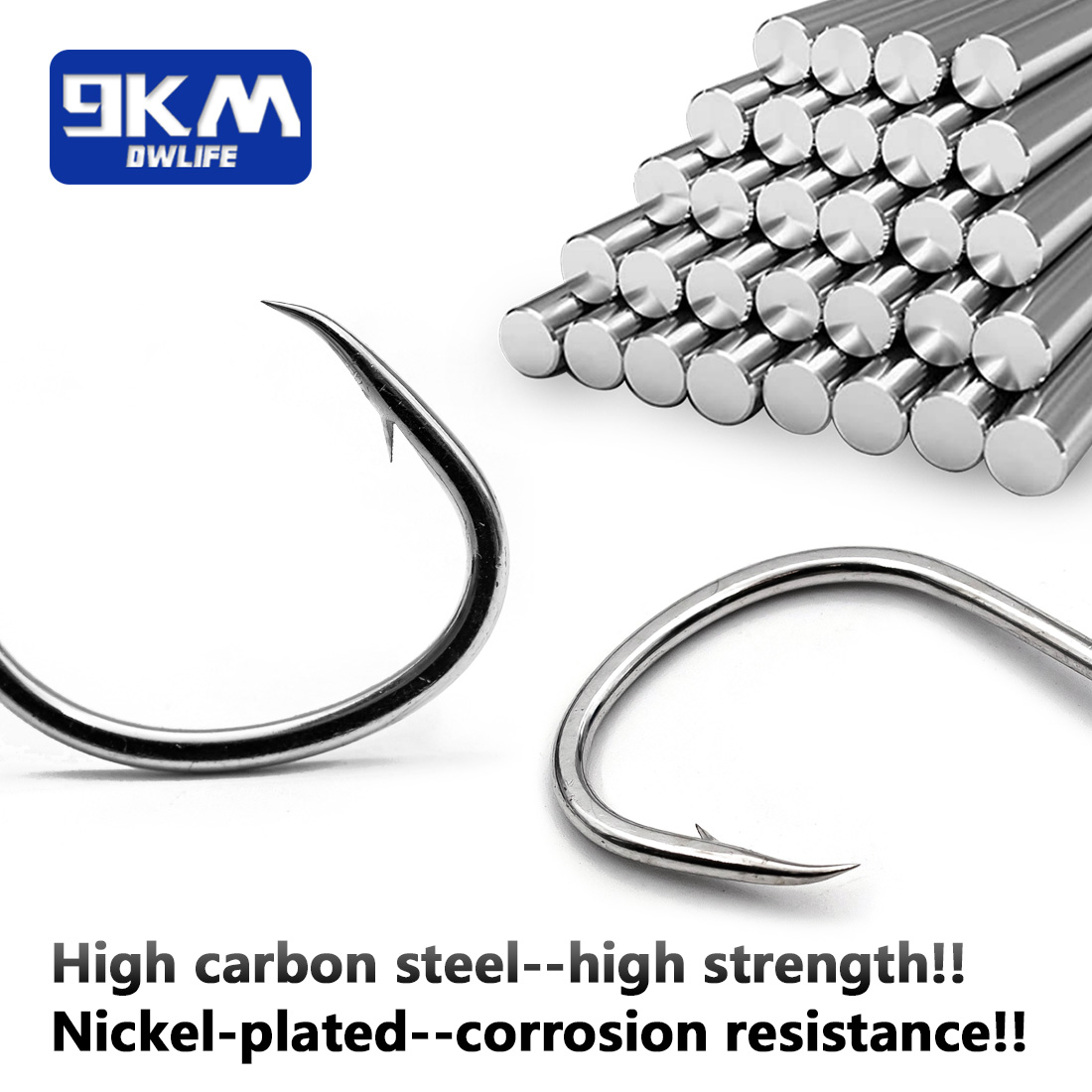 9KM Fishing Hooks Saltwater Li - Fishing Hook Offset ulasan dan harga
