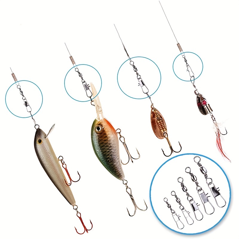 50/200pcs Barrel Snap Swivel F - Fishing Hook Offset ulasan dan harga